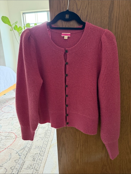 J. Crew Sweaters - JCrew M rose cashmere button up cardigan